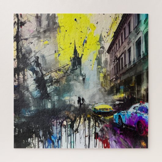 ミュンヘン・ドイツの都市グランジ通りシーン ジグソーパズル (縦)