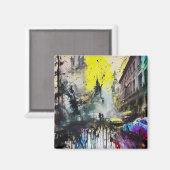 ミュンヘン・ドイツの都市グランジ通りシーン マグネット (正面/裏面)