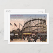 ミュンヘン,ドイツオクトーバーフェストローラーコースターヴィンテージ ポストカード (正面/裏面)