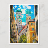 ミュンヘン・ドイツ美しい油絵都市 ポストカード (正面)