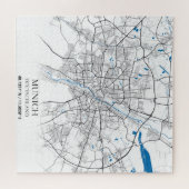 ミュンヘン・ドイツ・シティ地図と旅行シンプル ジグソーパズル (横)