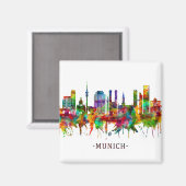 ミュンヘン・ドイツ・スカイライン マグネット (正面/裏面)
