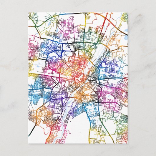ミュンヘン ドイツ 都市地図 ポストカード (正面)