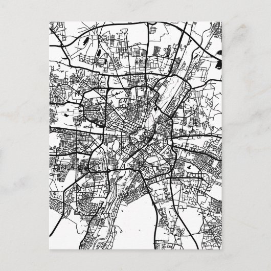 ミュンヘン ドイツ 都市地図 ポストカード (正面)