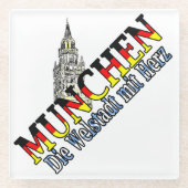 ミュンヘン・バイエルドイツドイツ・ミュンヘン ガラスコースター (正面)