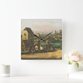 ミュンヘン， c.1761 (キャンバス上の油) スクエア壁時計 (ホーム)