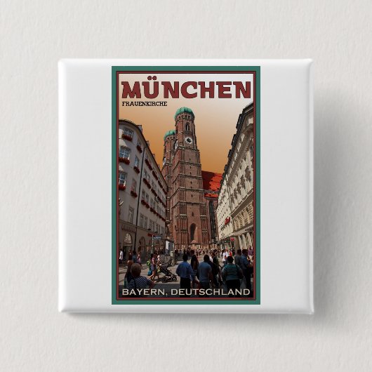 ミュンヘン- Frauenkirche 缶バッジ (正面)
