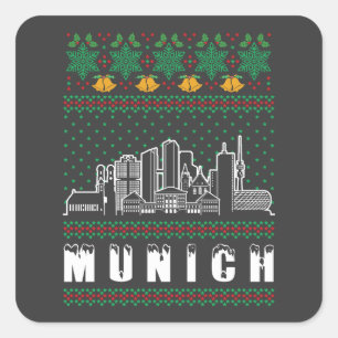 ミュンヘンGermany醜いクリスマス スクエアシール