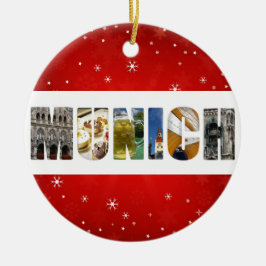 ミュンヘンGermany City Travel Photosクリスマス セラミックオーナメント