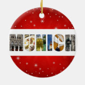 ミュンヘンGermany City Travel Photosクリスマス セラミックオーナメント (裏面)