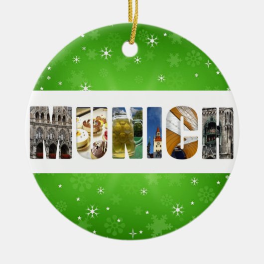 ミュンヘンGermany City Travel Photosクリスマス セラミックオーナメント (正面)
