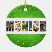 ミュンヘンGermany City Travel Photosクリスマス セラミックオーナメント (裏面)