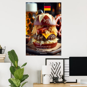 ミュンヘンMunchies:ブラットバーガーBonanza 24x36 ポスター