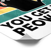 ミューおもしろいシャツの黒猫に銃を持ってメイ！ ポスター (角)