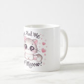 ミューかわいいネコかわいいピンクの子猫 コーヒーマグカップ (正面右)