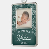 ミューに昇格 |ベビー写真おばあちゃん シルバープレートフレームオーナメント (左)