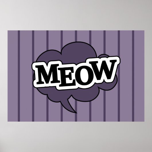 ミューの音声バブル（紫） ポスター (正面)