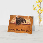 ミューは何だ?グリーティングカード カード (黄色い花)