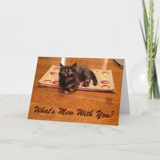 ミューは何だ?グリーティングカード カード (正面)