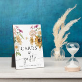 ミューひまわり秋フローラカードとギフトサイン フォトプラーク (側面)