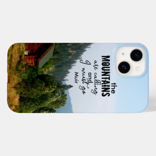 ミューア引用文山々は自然写真を呼び出している Case-Mate iPhoneケース (裏面 (横))