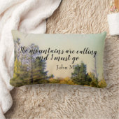 ミューア引用文山は松の木を呼んでいる ランバークッション (ブランケット)