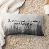 ミューア引用文山は黒と白を呼んでいる ランバークッション (ブランケット)