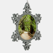 ミューア・ウッズ・パスII自然写真 スノーフレークピューターオーナメント (左)