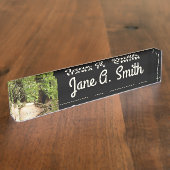 ミューア・ウッズ・パスII自然写真 デスクネームプレート (側面)