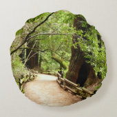 ミューア・ウッズ・パスII自然写真 ラウンドクッション (裏面)