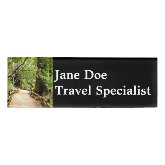 ミューア・ウッズ・パスII自然写真 名札 (正面)