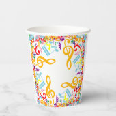 ミューカラフルラー付き音楽ノート 紙コップ (裏面)