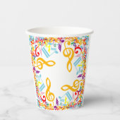 ミューカラフルラー付き音楽ノート 紙コップ (正面)