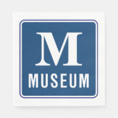 ミュージアムサイン紙ナプキンス スタンダードランチョンナプキン (正面)