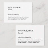 ミュージアムスタイルプラカードフラット座席表 プレイスカード (正面/裏面)