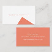 ミュージアムミニマルアングルフロントとバック無地のビジネス 名刺 (正面/裏面)