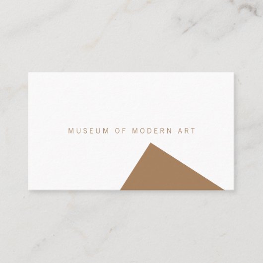 ミュージアムミニマルアングルフロントとバック無地のビジネス 名刺 (正面)