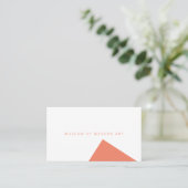 ミュージアムミニマルアングルフロントとバック無地のビジネス 名刺 (スタンド正面)