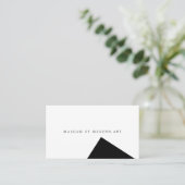 ミュージアムミニマルアングルフロントとバック無地のビジネス 名刺 (スタンド正面)