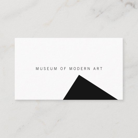 ミュージアムミニマルアングルフロントとバック無地のビジネス 名刺 (正面)