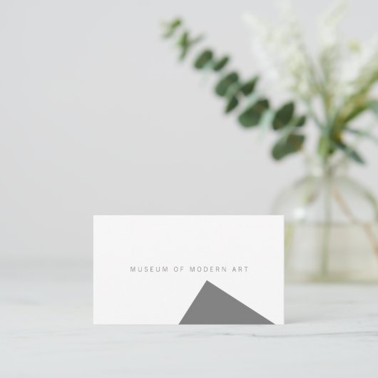 ミュージアムミニマルアングルフロントとバック無地のビジネス 名刺 (スタンド正面)