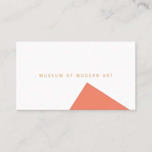 ミュージアムミニマルアングルフロントとバック無地のビジネス 名刺 (正面)