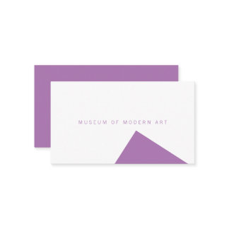ミュージアムミニマルアングルフロントとバック無地のビジネス 名刺