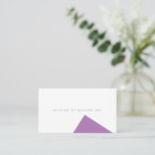 ミュージアムミニマルアングルフロントとバック無地のビジネス 名刺 (スタンド正面)