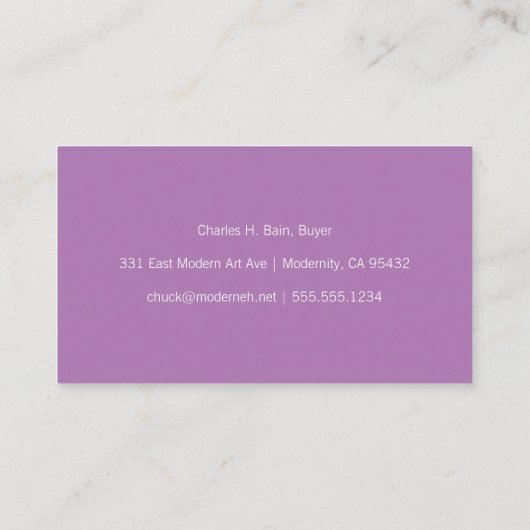 ミュージアムミニマルアングルフロントとバック無地のビジネス 名刺 (裏面)