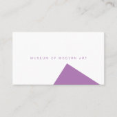ミュージアムミニマルアングルフロントとバック無地のビジネス 名刺 (正面)