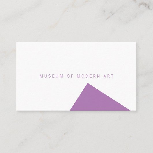 ミュージアムミニマルアングルフロントとバック無地のビジネス 名刺 (正面)