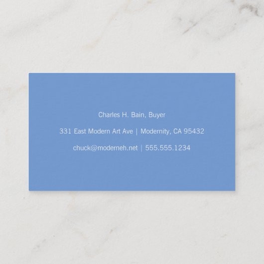 ミュージアムミニマルアングルフロント無地のとバック 名刺 (裏面)