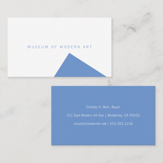 ミュージアムミニマルアングルフロント無地のとバック 名刺 (正面/裏面)