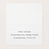 ミュージアムミニマルセンターフロントとバック2ビジネス 名刺 (内部フラット)